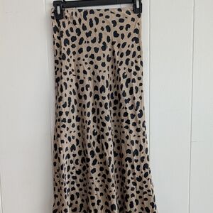 Realisation Par Black and Tan A-Line Skirt